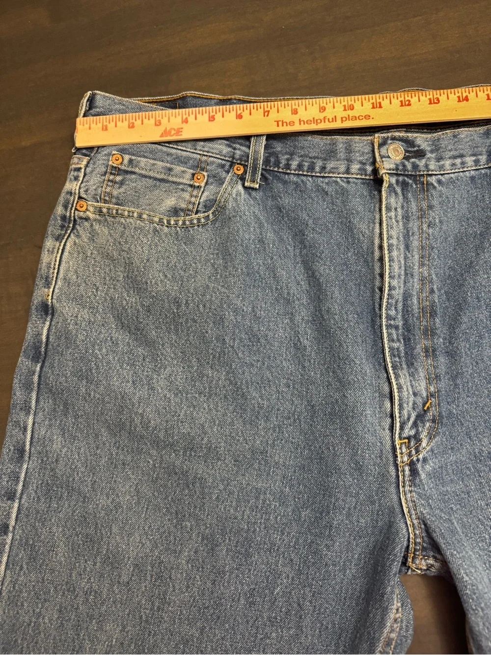 Levi’s 550 Blue Jeans 46 x 30 Med Wash Relaxed Denim Zip fly 5 pocket